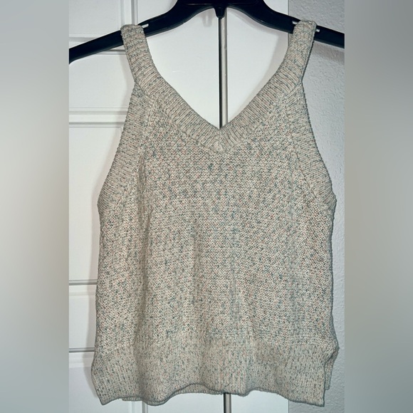 Madewell Knitted Sleeves button up sweater tank top cream Size XXS! - Picture 4 of 6